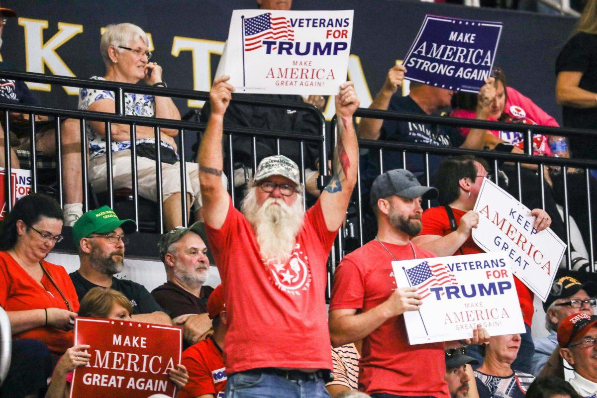 Attendees at a Make America Great Again rally in Johnson City, Tenn., on Oct. 1, 2018. (Charlotte Cuthbertson/The Epoch Times)