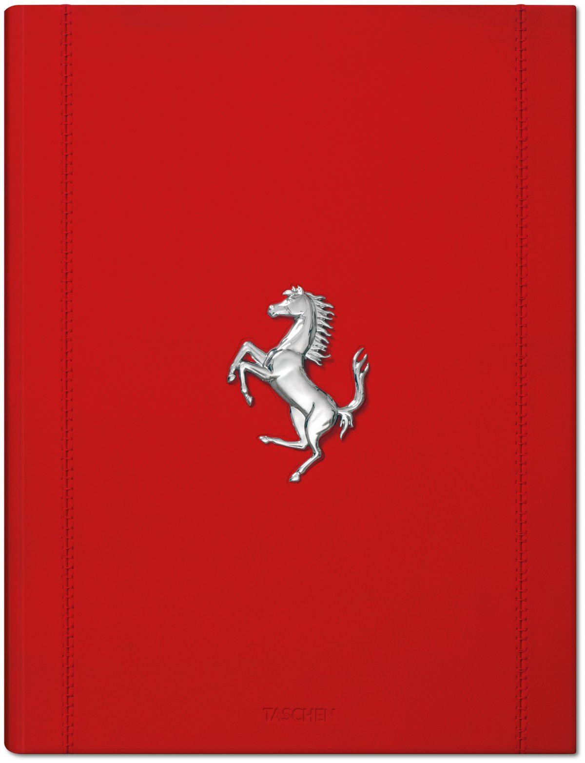 “Ferrari” collector’s edition, hand-stitched leather cover, 12.7 inches by 17 inches, 514 pages. (Taschen)