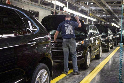 The Ford Assembly Plant in Oakville, Ontario in this file photo. Under the new USMCA, Canadian auto shipments to the U.S. won’t trigger tariffs unless the volume vastly exceeds the most Canada has ever shipped. (The Canadian Press/Chris Young)