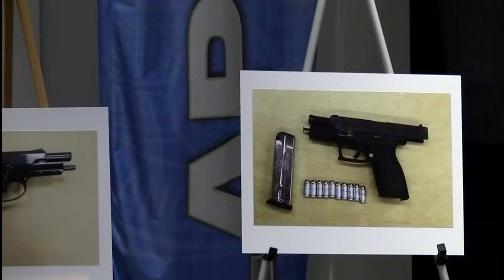 Firerarms were among the recovered stolen items on display at an LAPD press conference on Oct. 2, 2018. Lillian Carranza, Commanding Officer of Commercial Crimes Division, LAPD, said more arrests were expected in connection with the burglaries. (LAPD)