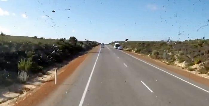 Video: Car Tries to Overtake Another, Crashes Into Oncoming Bus