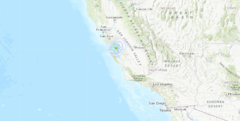A 3.9 magnitude earthquake struck south of the Bay Area, California, on Oct. 5.