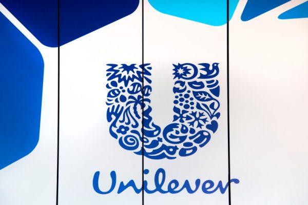 The logo of Unilever is seen at the headquarters in Rotterdam, Netherlands, on Aug. 21, 2018. (Piroschka van de Wouw/Reuters)