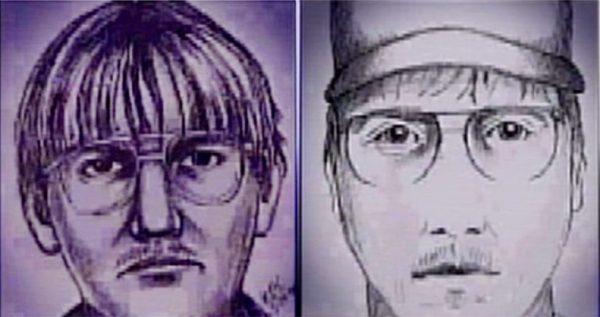 Witnesses worked with law enforcement to produce these two sketches of Brashers. (L—FBI, R—Greenville Police Department)