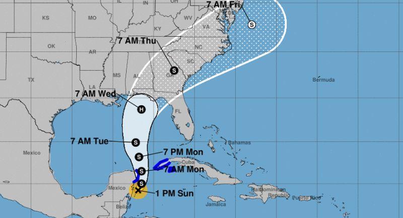 Tropical Storm Michael formed on Oct. 7, 2018, according to an 1 p.m. update from the U.S. National Hurricane Center (NHC).