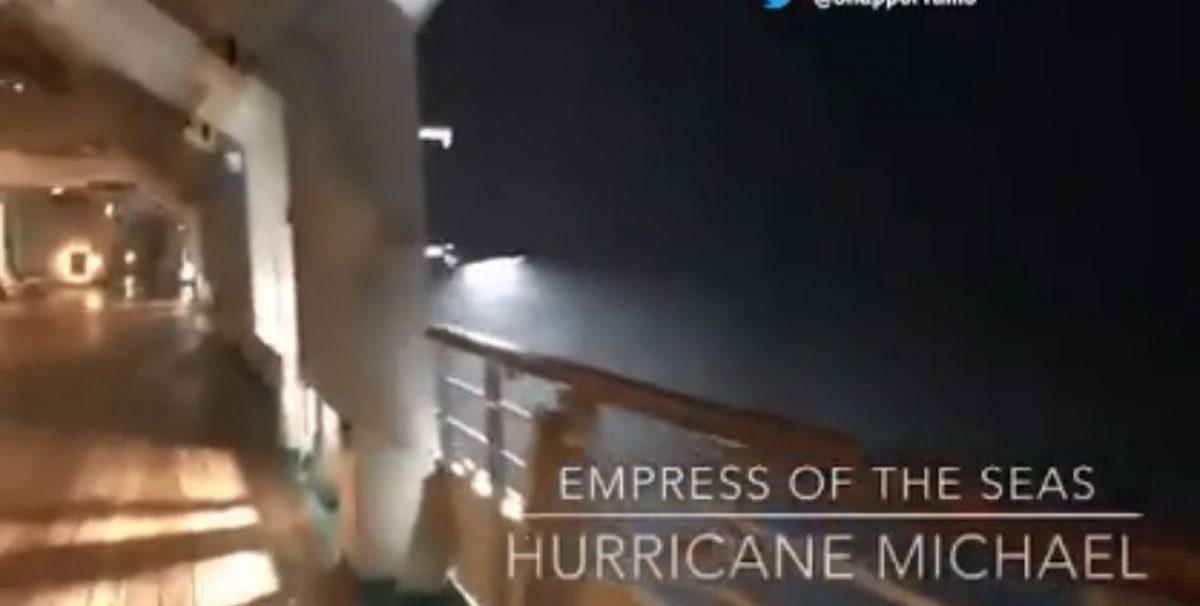 Cruise ship Empress of the Seas reportedly got caught in Hurricane Michael’s outer bands, CNN reported. (CNN)