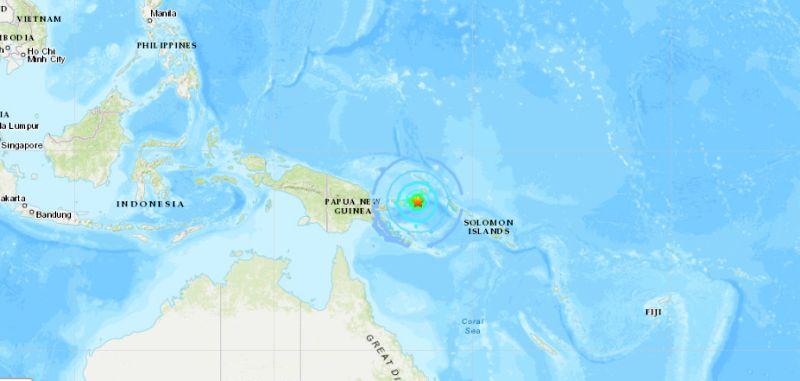 A 7.0 magnitude earthquake slammed Papua New Guinea on Oct. 10. (USGS)