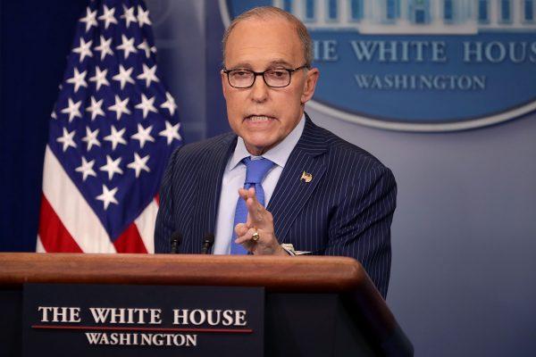 White House National Economic Council Director Larry Kudlow holds a news briefing at the White House in Washington, on June 6, 2018. (Chip Somodevilla/Getty Images)