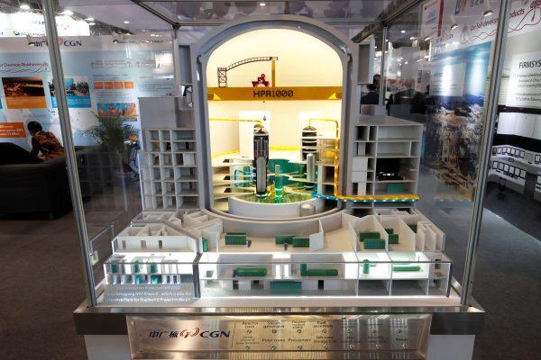 A cut-away model of the Chinese Gen-III nuclear power technology HPR1000 by China General Nuclear Power Corporation (CGN) is displayed at the World Nuclear Exhibition (WNE), the trade fair event for the global nuclear community in Villepinte near Paris on June 26, 2018. (Benoit Tessier/Reuters)