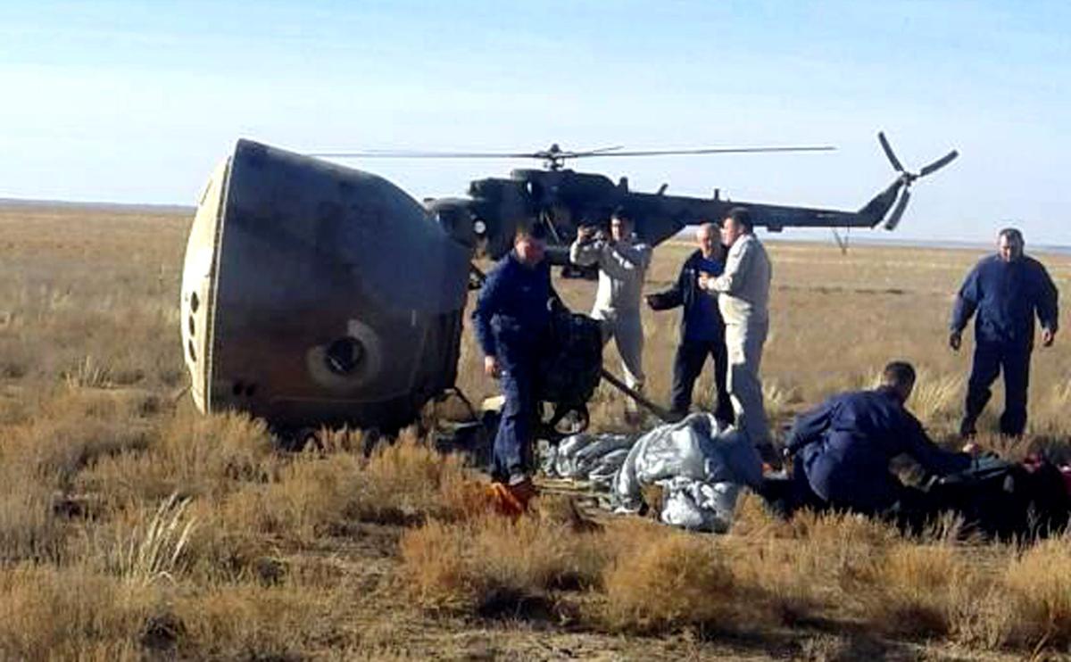 Space Crew Survives Plunge to Earth After Russian Rocket Fails