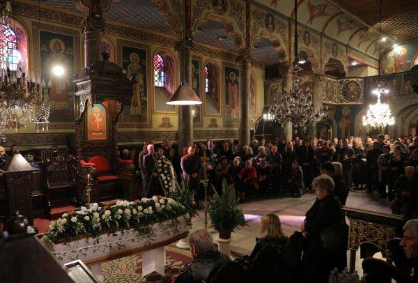 People attend the funeral service of killed Bulgarian journalist Viktoria Marinova in Holy Trinity Cathedral in Ruse, Bulgaria, on Oct. 12, 2018. (Stoyan Nenov/Reuters)