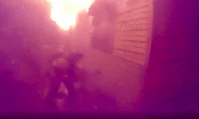Trapped Man Sticks Hand Out of House on Fire: Dramatic Rescue Footage