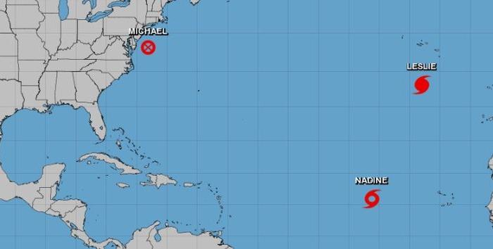 Latest Updates on Hurricane Leslie, Nadine, Sergio, and Michael