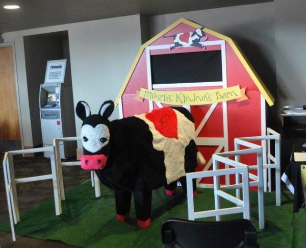 Moozie, a mechanical cow, encourages positive social behavior in young people. (Courtesy of Ted Dreier)