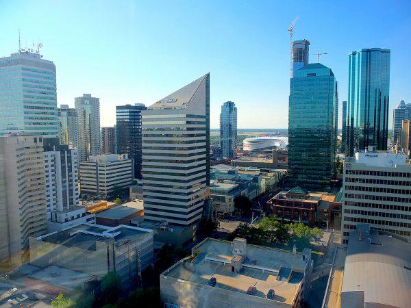 High rises in downtown Edmonton. (Benjamin Yong)