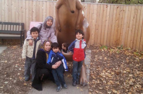 Rabiye's family when her mum came to visit Calgary, Canada, in Oct. 2014. (Supplied).