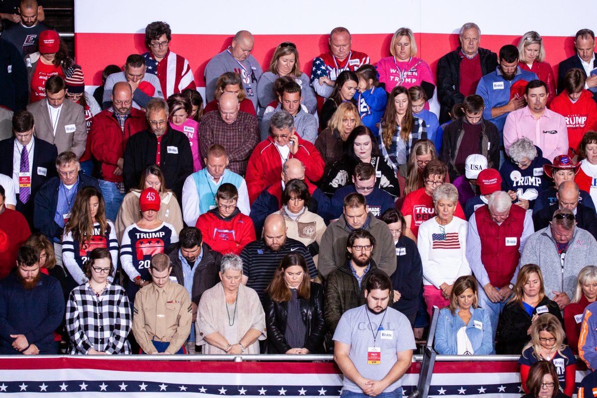 Attendees at President Donald Trump’s Make America Great Again rally in Richmond, Ky., on Oct. 13, 2018. (Hu Chen/The Epoch Times)