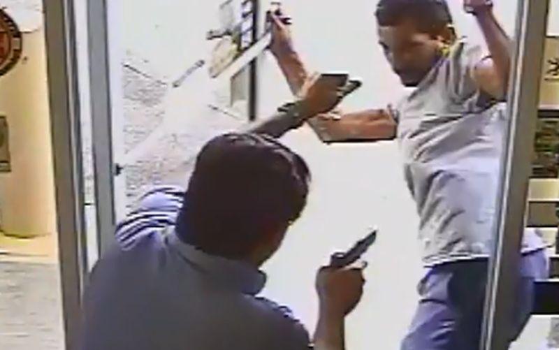 Police in Lakeland, Florida, have released surveillance camera footage showing a local politician, Michael Dunn, shooting and killing an alleged shoplifter on Oct. 3, 2018. (Lakeland Police)