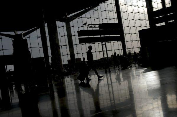 Passengers walk around Málaga's airport on Sept. 22, 2011. (Jorge Guerrero/AFP/Getty Images)