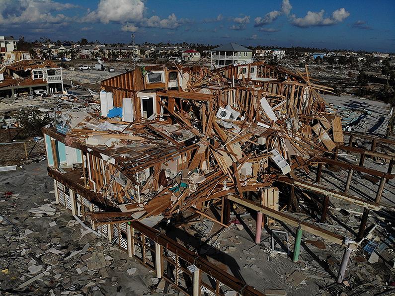 Devastation left in the wake of Hurricane Michael is shown from above in Mexico Beach, Florida on Oct. 15, 2018. (Joe Raedle/Getty Images)