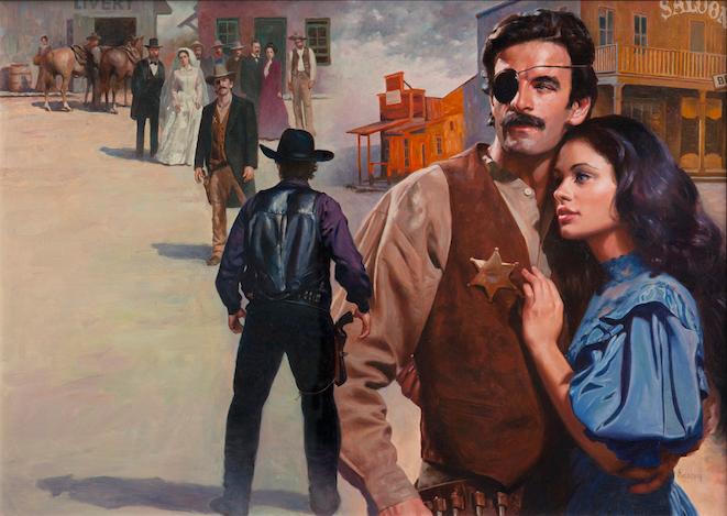"Lawman," 1992, by Max Ginsburg. Oil, 22 inches by 31 inches. (Courtesy of Tim Newton)
