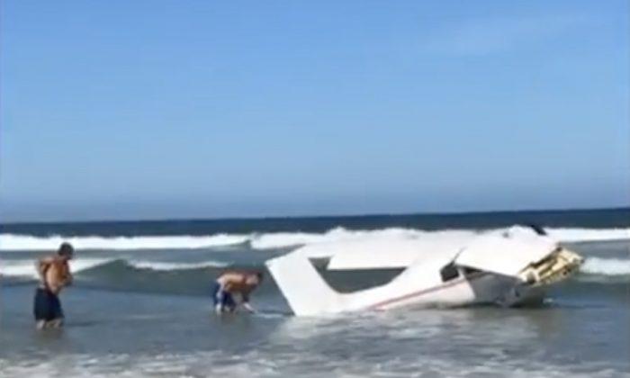 Plane Crashes in the Ocean at Daytona Beach Shores After Running Out of Fuel