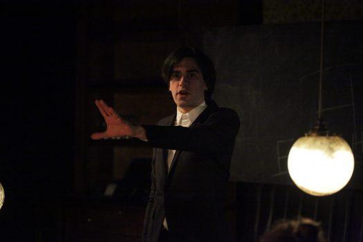 Illusionist Scott Silven sets the scene with a story from his childhood. (Giafrese/The McKittrick Hotel)