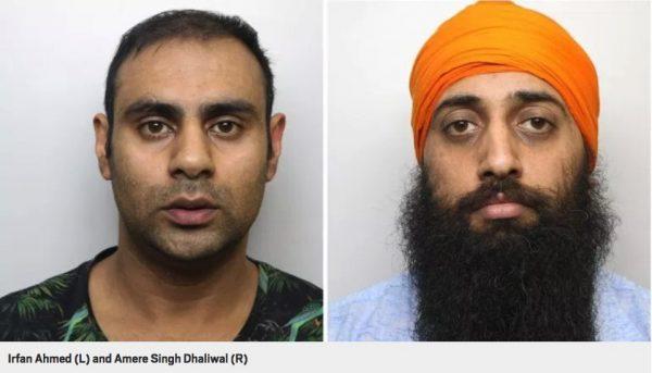 Irfan "Finny" Ahmed (L), and Amere Singh "Pretos" Dhaliwal. (West Yorkshire Police)