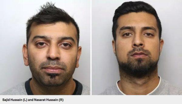 Sajid "Fish" Hussain (L), and Nasarat "Nurse" Hussain. (West Yorkshire Police)