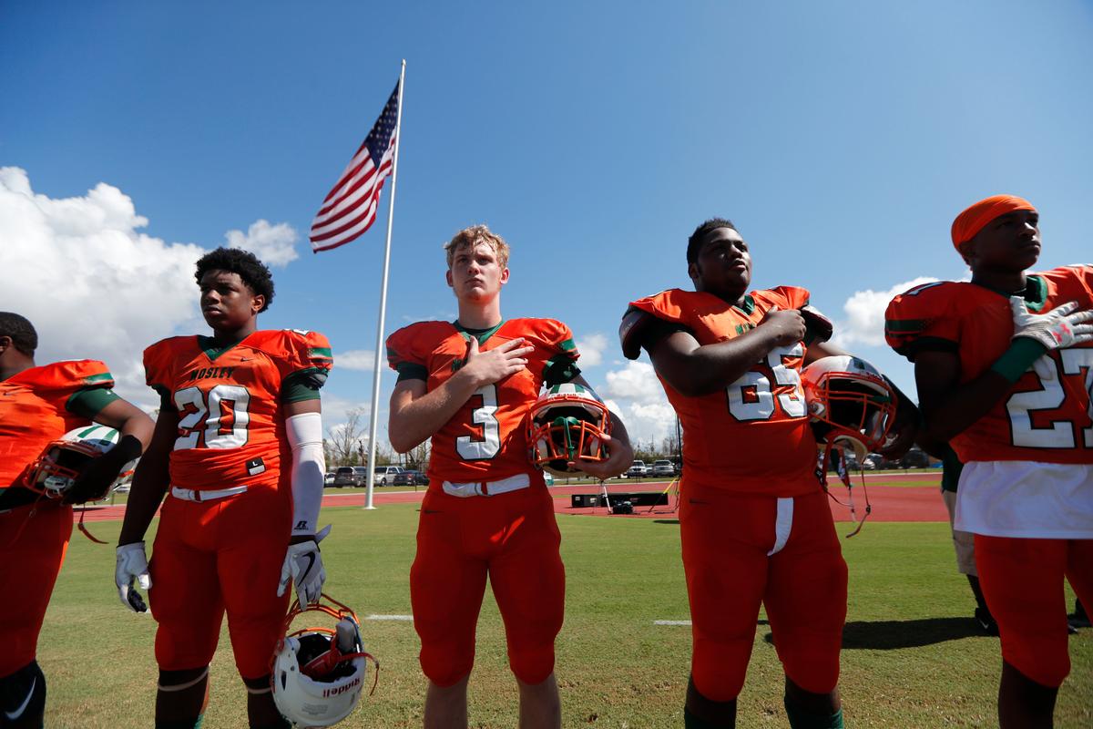 10 Days After Hurricane, Football Offers a Welcome Escape