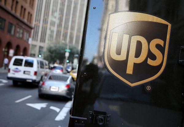 A United Parcel Service logo is displayed on a delivery truck in San Francisco, Calif., on Oct. 24, 2014. (Justin Sullivan/Getty Images)