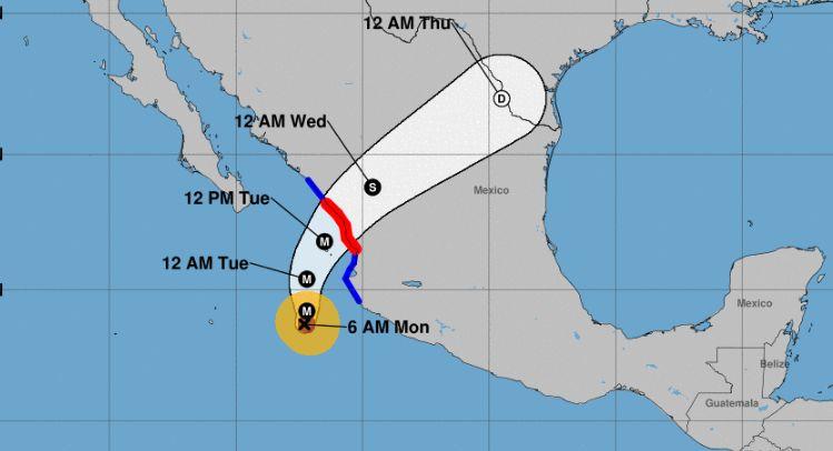 The NHC said in its 8 a.m. update that Hurricane Willa is an “extremely dangerous” storm with 155 mph winds, enough to make it a strong Category 4 system (NHC)