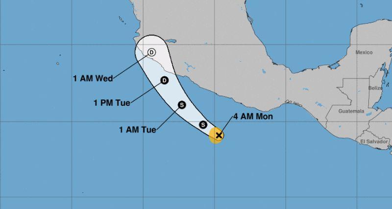 Vicente became "a little stronger" and is "expected to produce heavy rainfall" as well as flooding over southern Mexico, the agency said in its latest update.