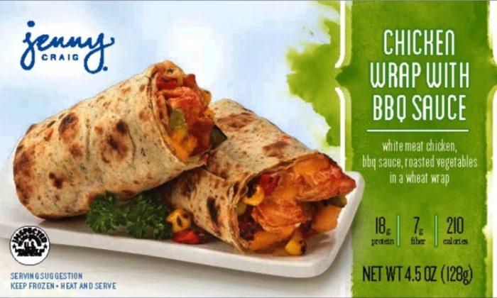Jenny Craig Frozen Chicken Wraps Recalled Due to Possible Listeria and Salmonella Contamination