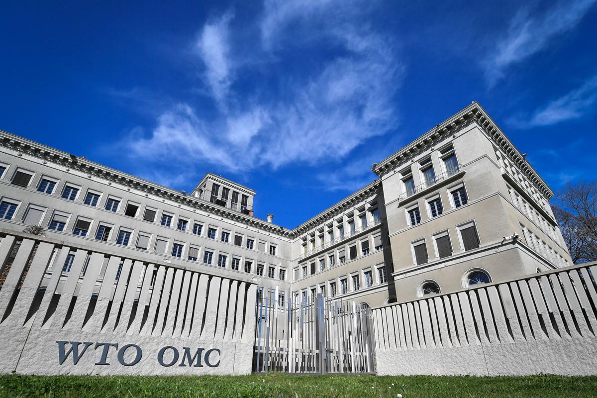 The World Trade Organization (WTO) headquarters are seen in Geneva on April 12, 2018. (Fabrice Coffrini/ AFP/Getty Images)