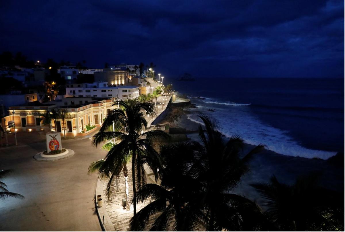A general view shows the Malecon as Hurricane Willa approaches the Pacific beach resort of Mazatlan, Mexico Oct. 23, 2018. (Reuters/Henry Romero)
