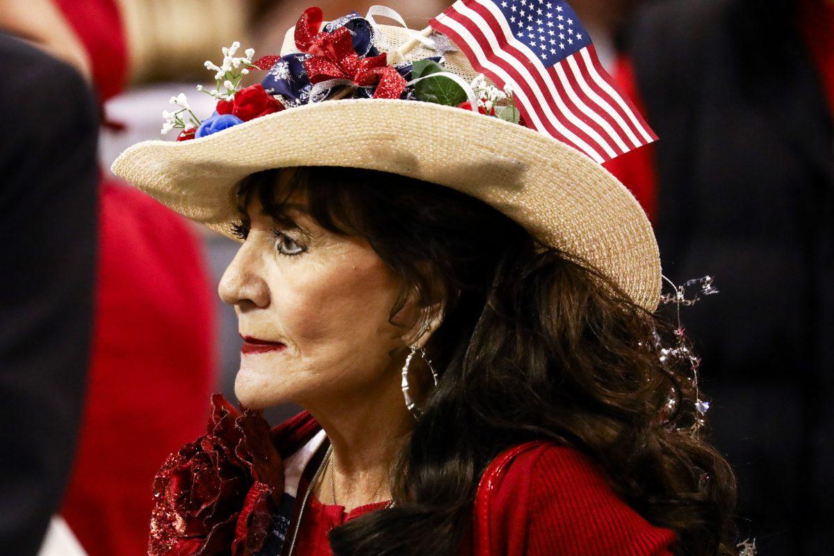 Audience members at a Make America Great Again rally in Houston, Texas, on Oct. 22, 2018. (Charlotte Cuthbertson/The Epoch Times)