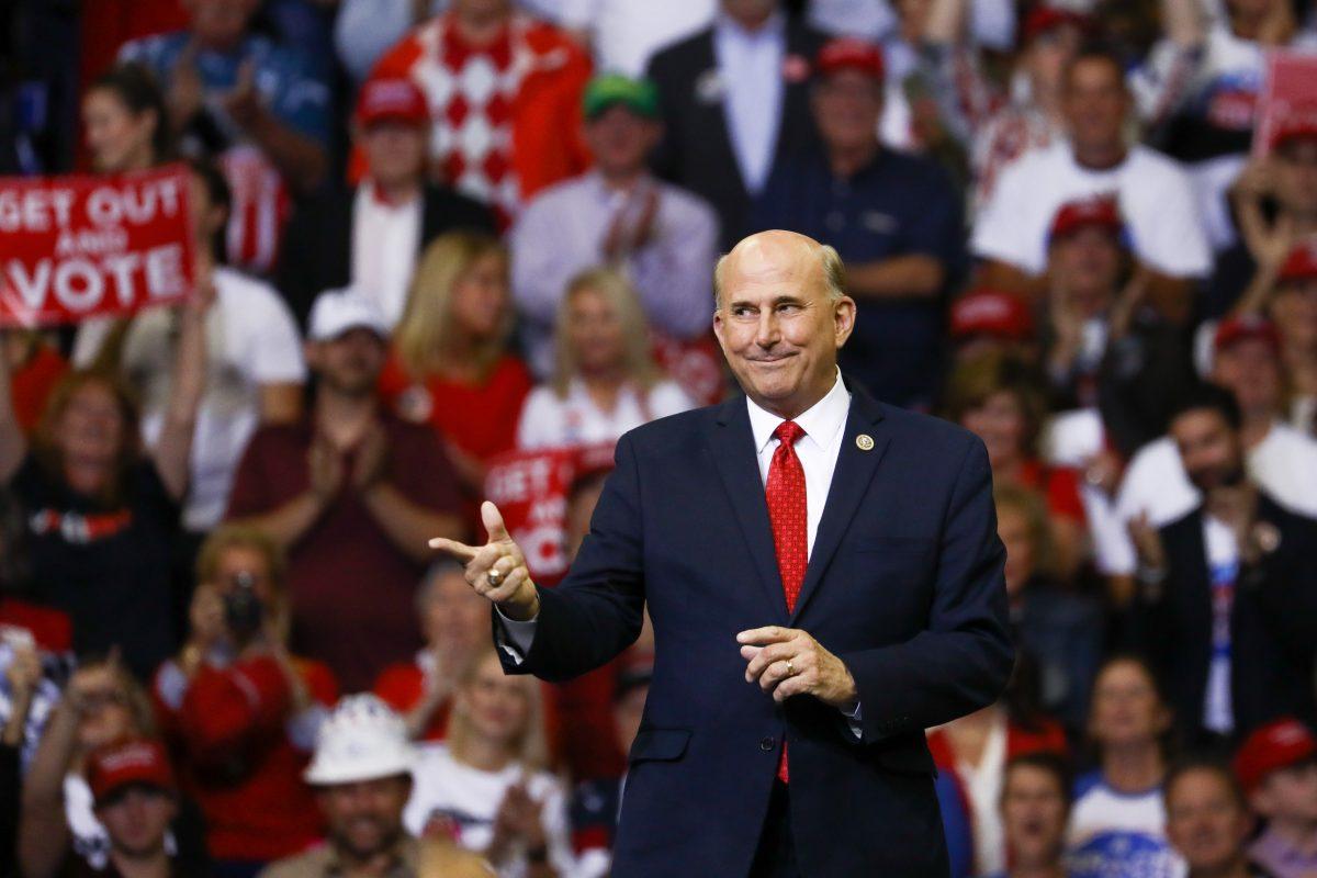 Rep. Louie Gohmert Jr. (R-Texas) at a Make America Great Again rally in Houston, Texas, on Oct. 22, 2018. (Charlotte Cuthbertson/The Epoch Times)
