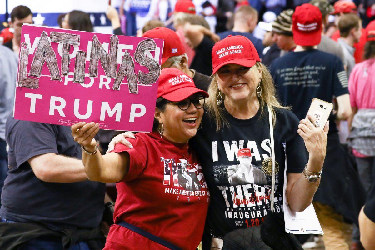 Attendees at a Make America Great Again rally in Houston, Texas, on Oct. 22, 2018. (Charlotte Cuthbertson/The Epoch Times)