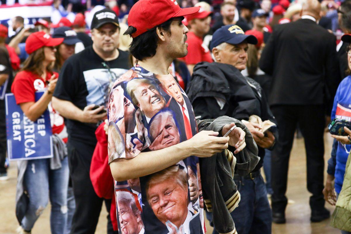 Attendees at a Make America Great Again rally in Houston, Texas, on Oct. 22, 2018. (Charlotte Cuthbertson/The Epoch Times)
