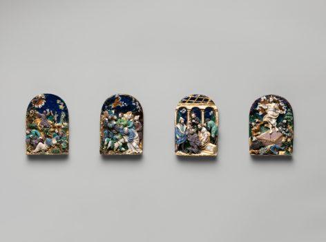 Set of four enamelled silver plaquettes, 1520–30, worth five cows each. Silver, enamel, gold. Purchase, Anna-Maria and Stephen Kellen Acquisitions Fund, 2015. (The Metropolitan Museum of Art)