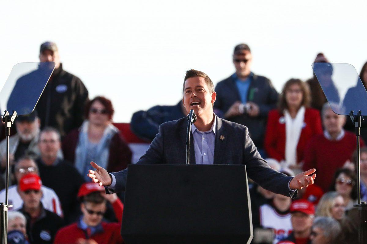 Wisconsin state senator Sean Duffy at a Make America Great Again rally in Mosinee, Wis., on Oct. 24, 2018. (Charlotte Cuthbertson/The Epoch Times)