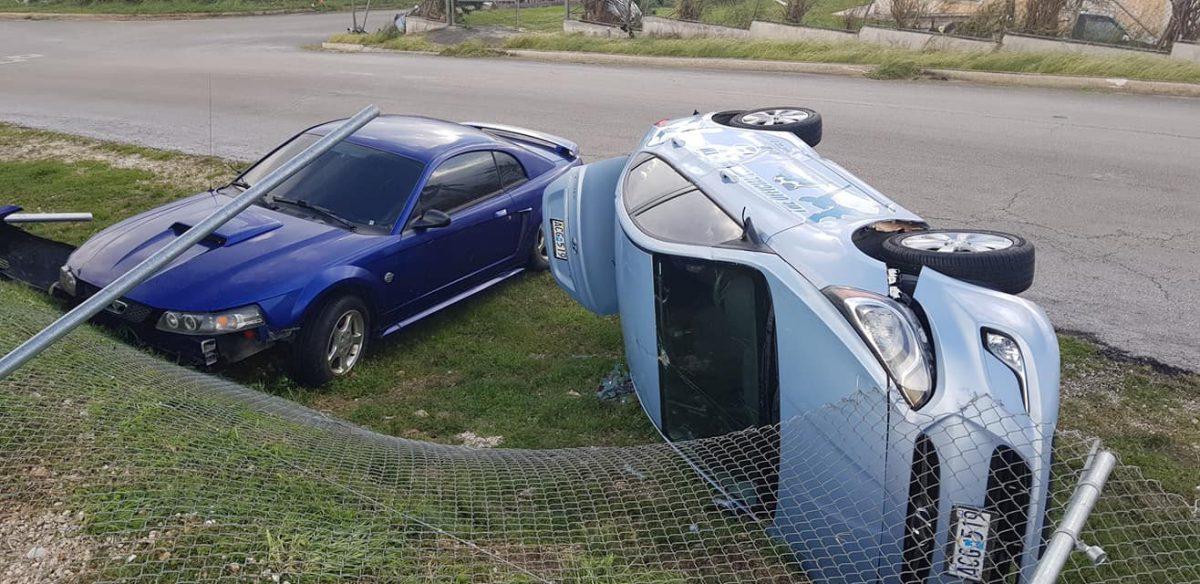 Damaged cars are seen after Super Typhoon Yutu hit Saipan, Northern Mariana Islands, on Oct. 25, 2018. (Brad Ruszala/Reuters)
