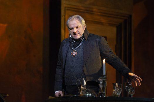 Zeljko Lucic as the villainous Scarpia in Puccini's "Tosca." (Marty Sohl / Met Opera)