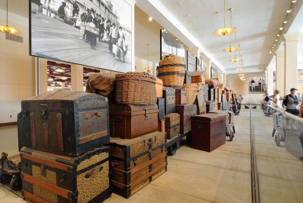 Luggage on display at the Ellis Island Immigration Museum. (Shutterstock)