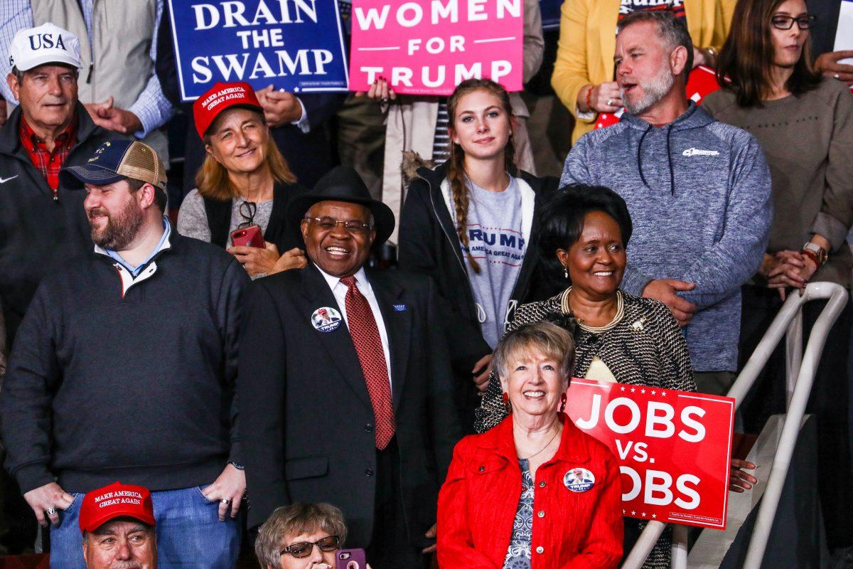 Attendees at a Make America Great Again rally in Charlotte, N.C., on Oct. 26, 2018. (Charlotte Cuthbertson/The Epoch Times)