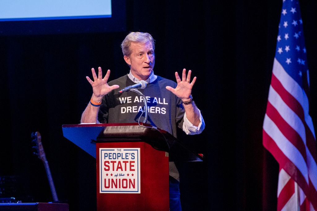 Tom Steyer speaks onstage during The People's State Of The Union at Town Hall in New York City on Jan. 29, 2018. (Roy Rochlin/Getty Images)