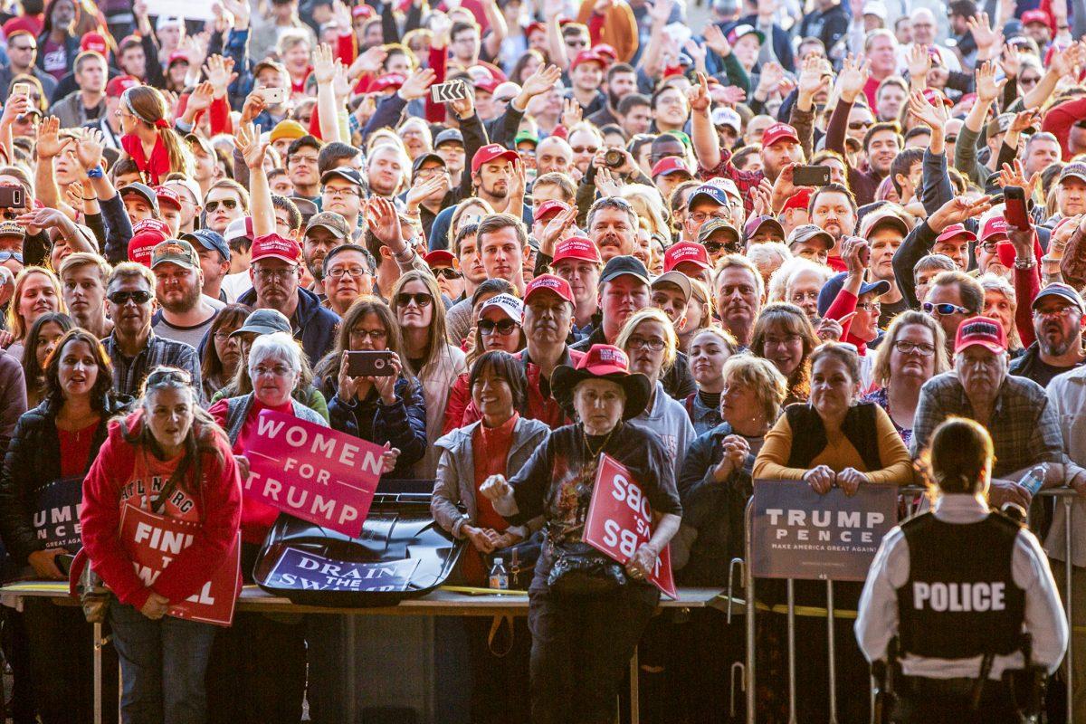Attendees at a Make America Great Again rally in Murphysboro, Ill., on Oct. 27, 2018. (Hu Chen/The Epoch Times)
