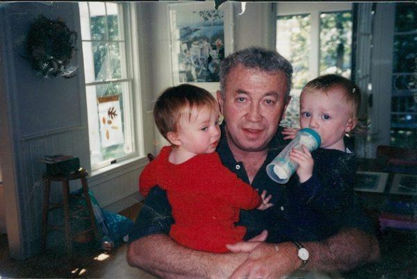 Jim Mannix with the twins. (Courtesy of Barbara Newman-Mannix)