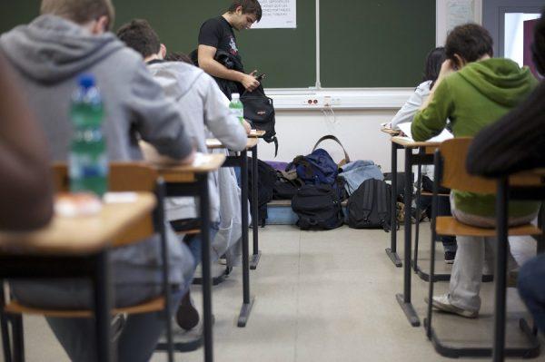 A stock photo shows a classroom. (Fred Dufour/AFP/GettyImages)